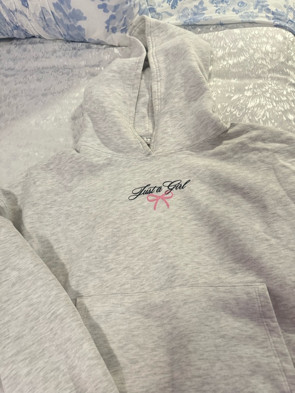 Forever 21 Gray Crewneck Sweatshirt with Pink Graphic